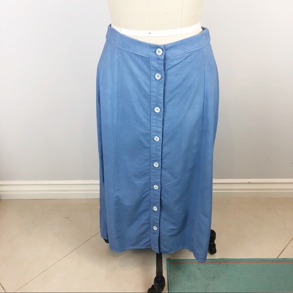STAUD Tommy Jersey Midi Button Front Skirt - Picture 2 of 9